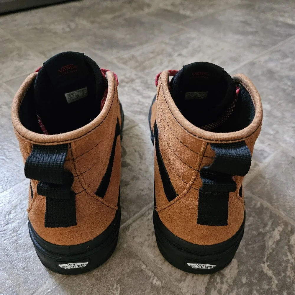 Vans Off The Wall Sentry‎ SK8-Hi Hiker Shoe Suede Brown/black men's 6 womens 7.5 - Picture 6 of 9